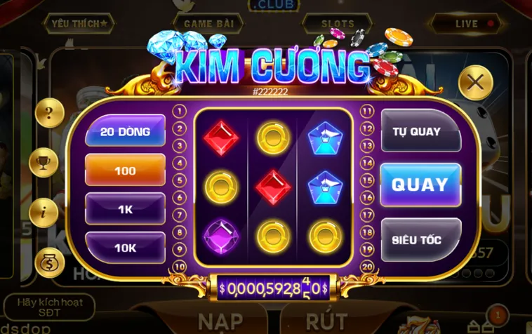Minigame Kim Cương Tại HitClub Săn Đá Quý Nhận Tiền Tỷ Đẳng Cấp Nhất 2026