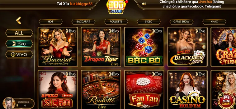LiveStream Casino HitClub Đỉnh Cao Sòng Bài Trực Tuyến Đẳng Cấp Thượng Lưu
