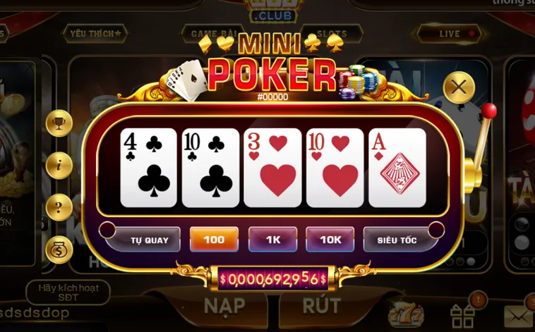 Minigame Mini Poker Tại HitClub Chinh Phục Hũ Vàng Nhận Thưởng Tỷ Đồng 2026
