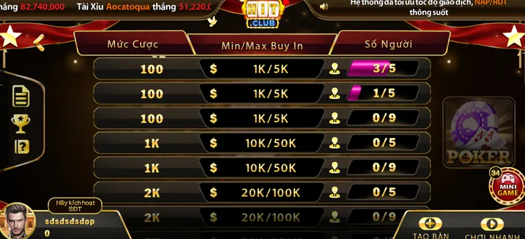 Poker Tại HitClub Đẳng Cấp Bài Tố Quốc Tế Nhận Thưởng Cực Lớn 2026