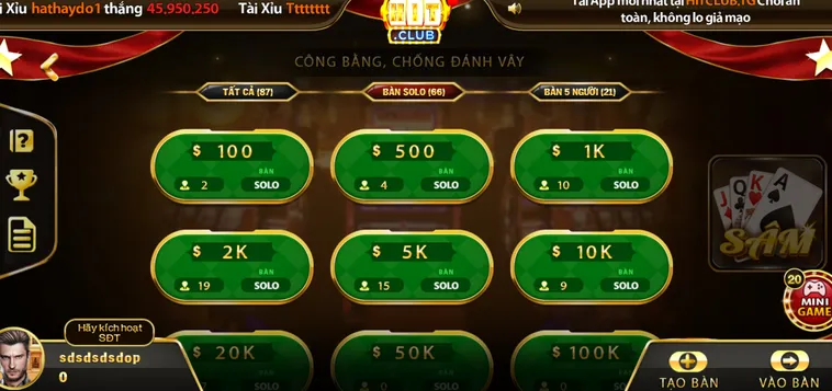Sâm Lốc Tại HitClub Đấu Trường Bài Lá Đẳng Cấp Nhận Thưởng Cực Lớn 2026