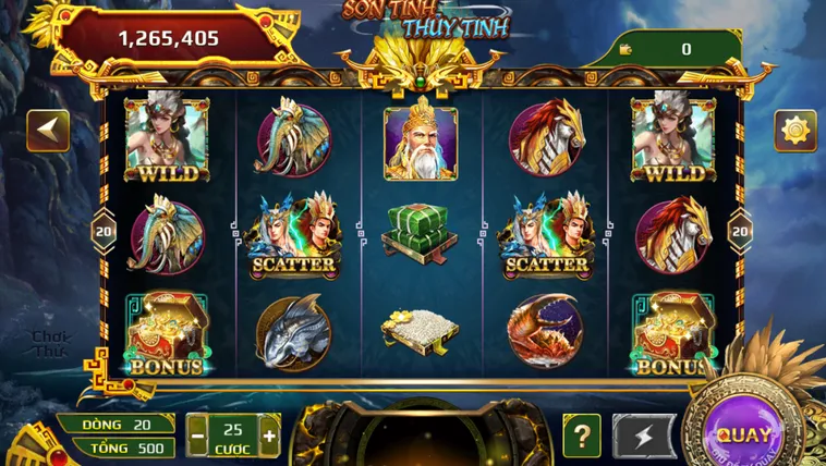 Nổ Hũ Sơn Tinh Thủy Tinh Tại HitClub Tái Hiện Đại Chiến Sử Thi Và Săn Jackpot Khủng